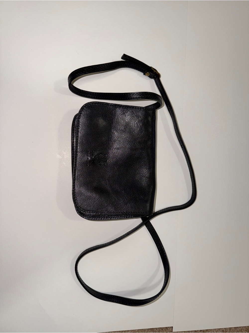 Classic Black Leather Crossbody Bag